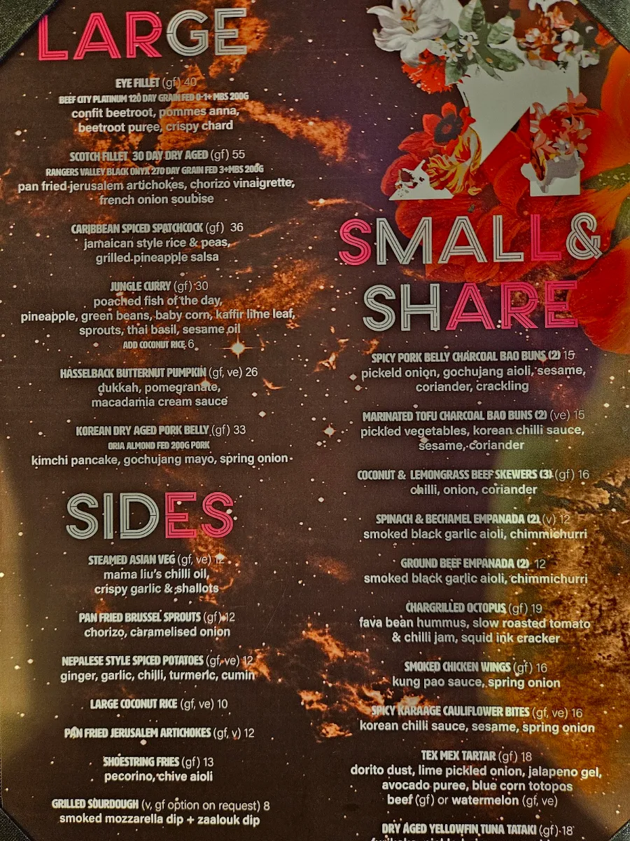 Menu, Knowhere Brisbane
