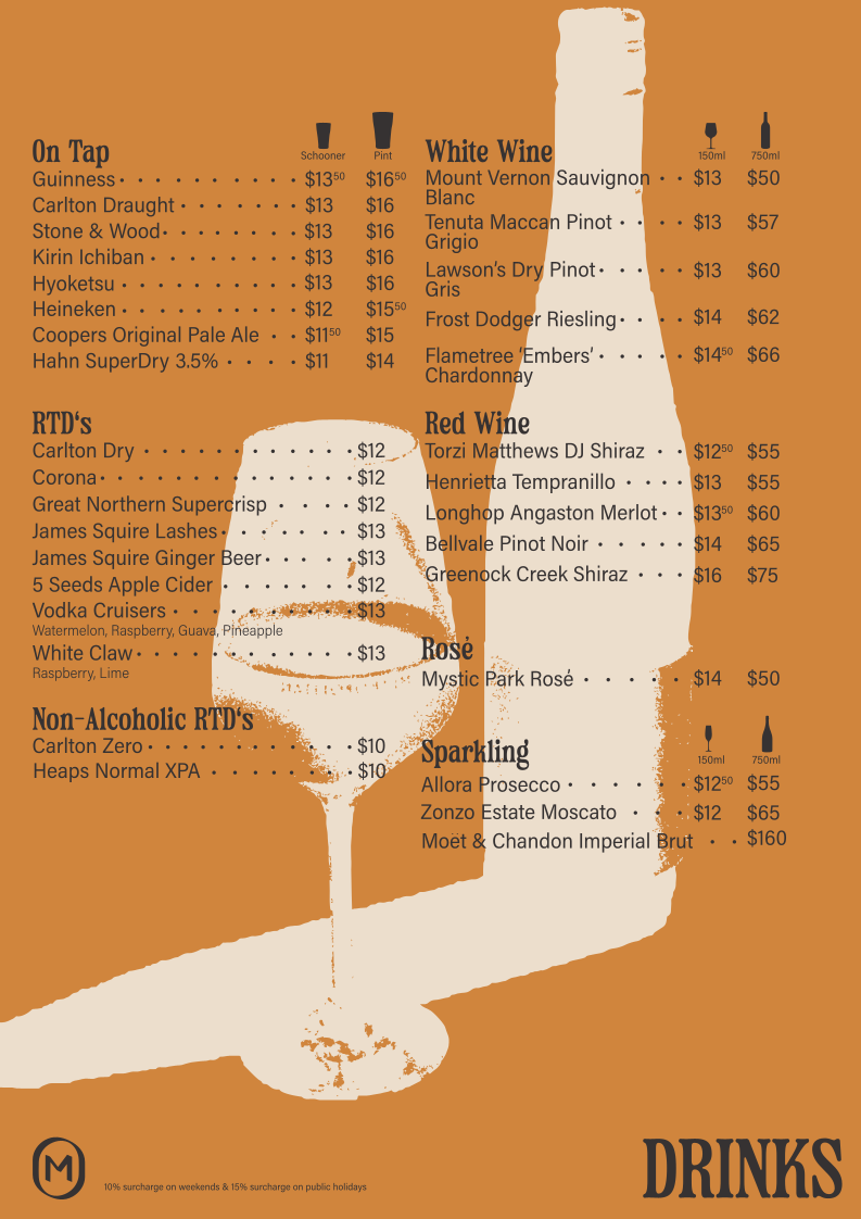 Menu, The Metropolitan Hotel
