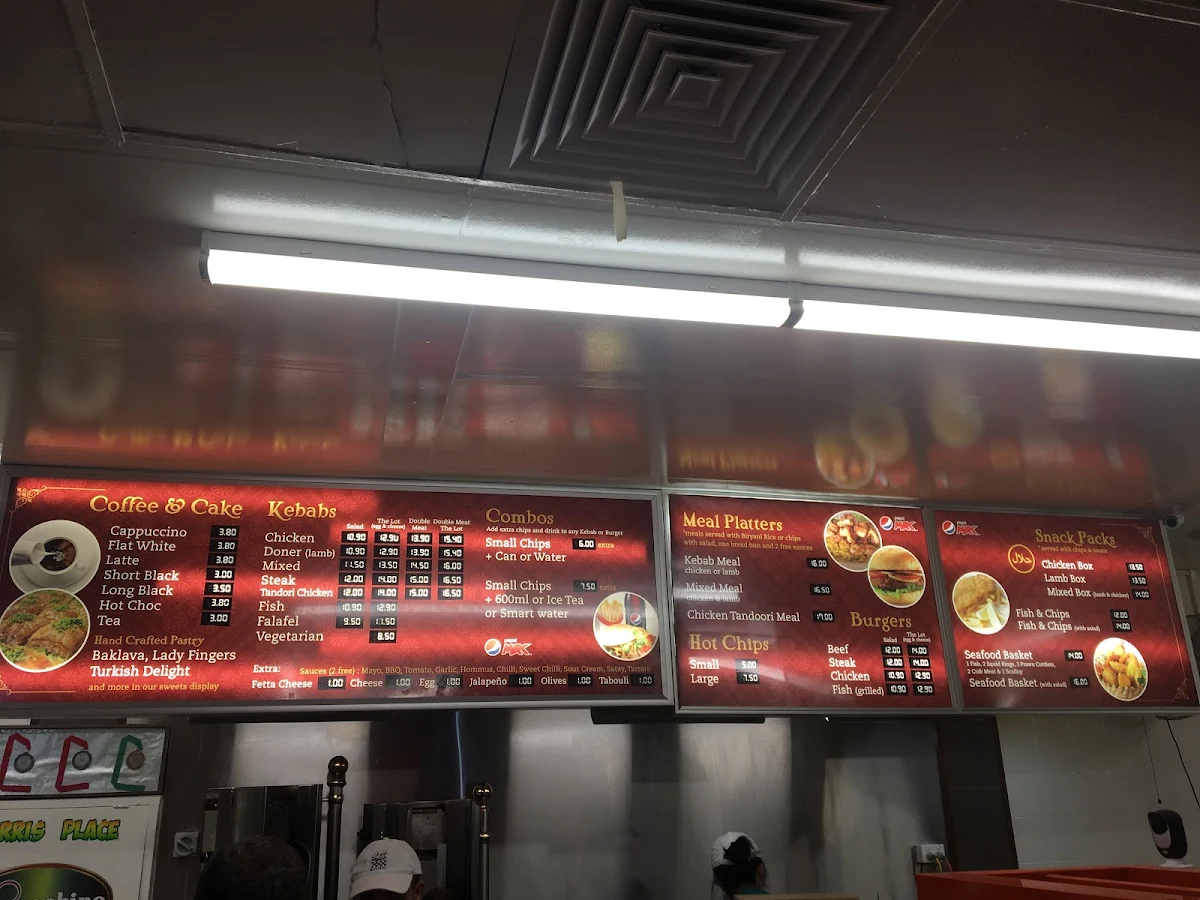 Menu, Morris Place Kebabs & Bakery