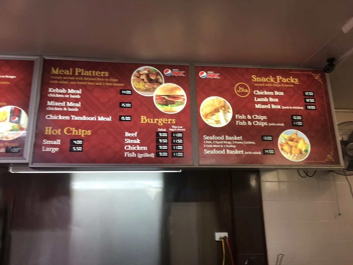 Menu, Morris Place Kebabs & Bakery