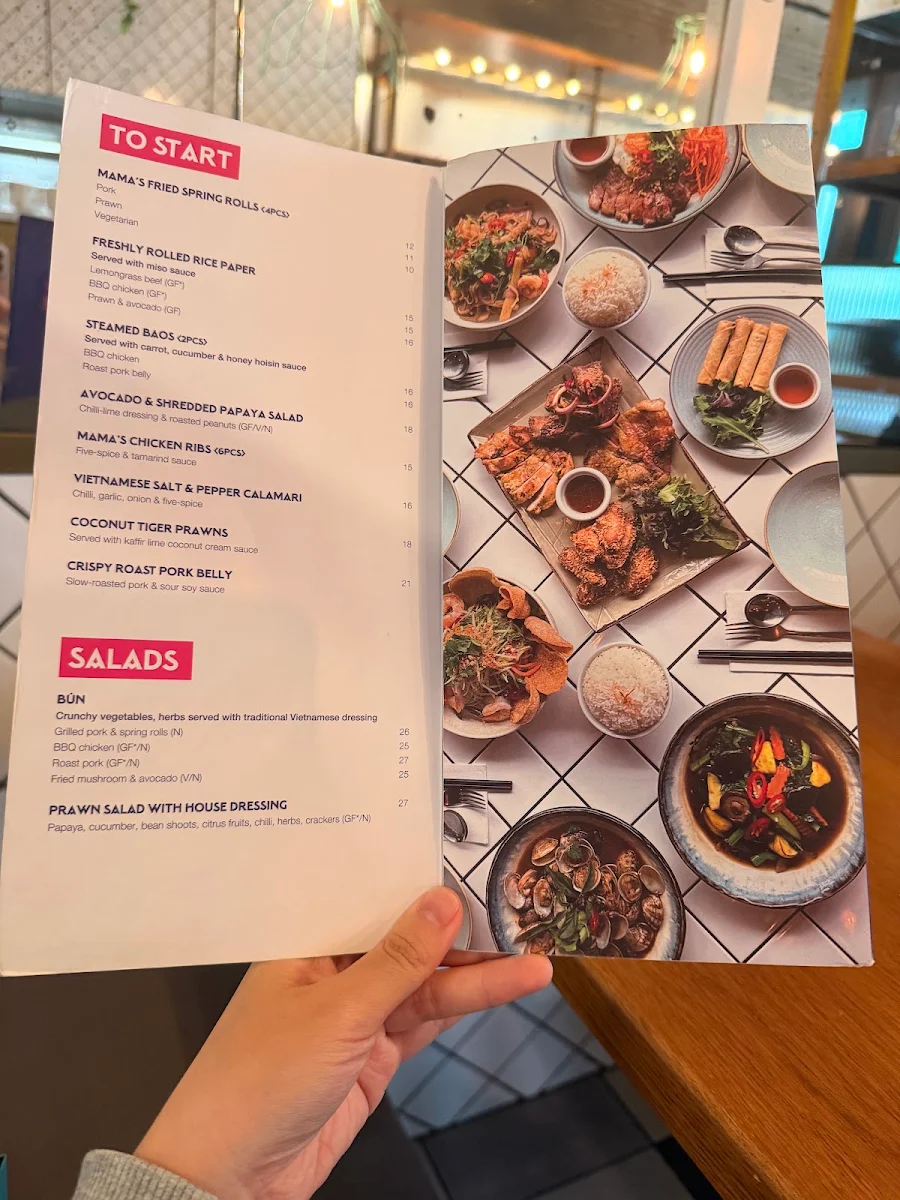 Menu, Mama's Buoi Chadstone