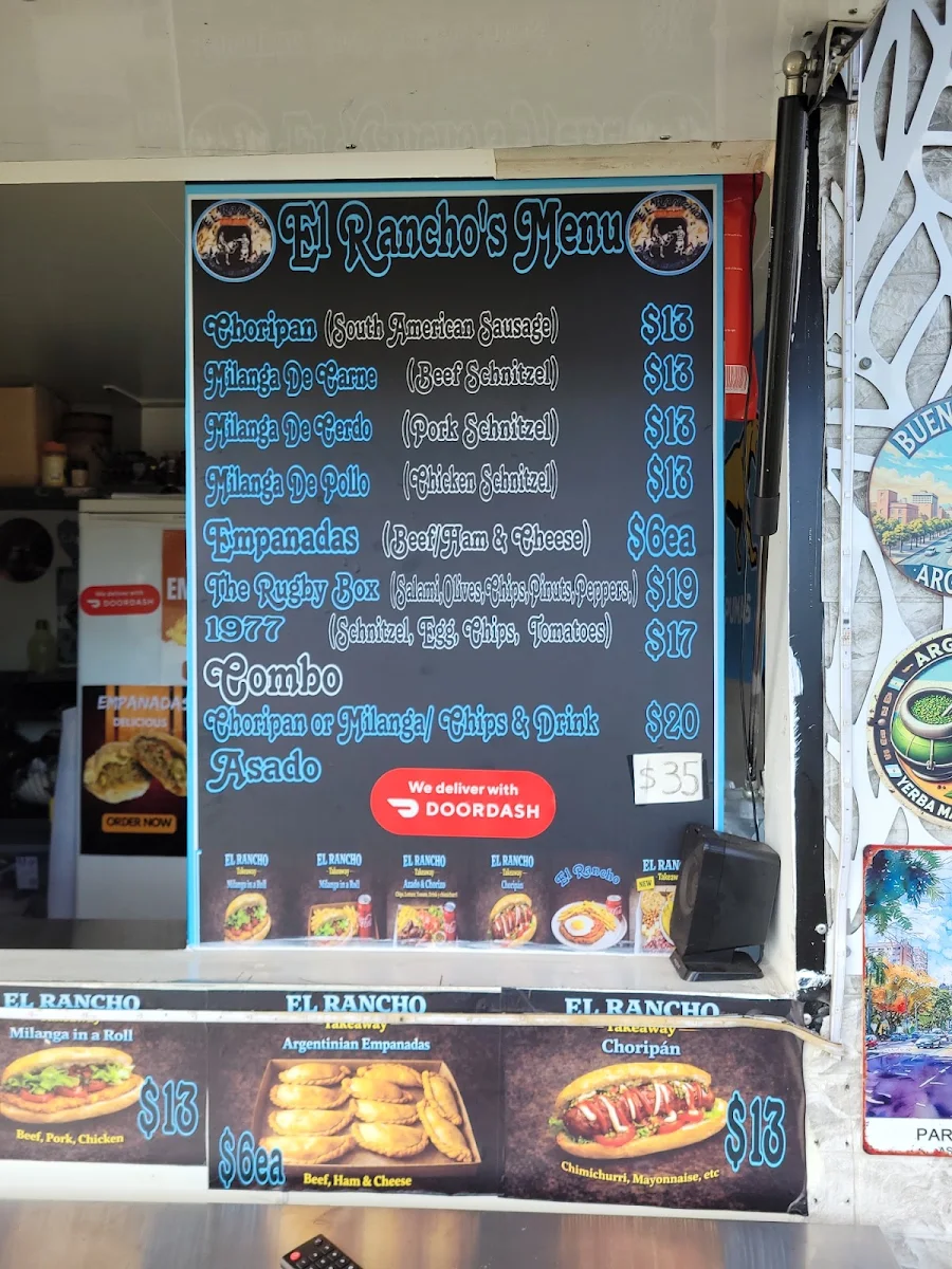 Menu, RANCHO FOOD TRUCK