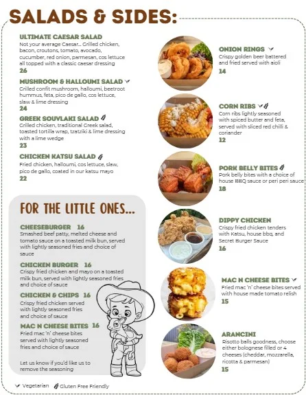 Menu, Dayboro Sugar Mill