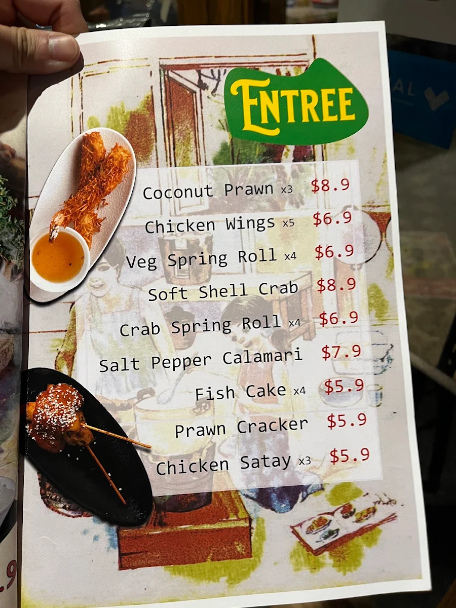 Menu, Malee Made in Thailand Restaurant