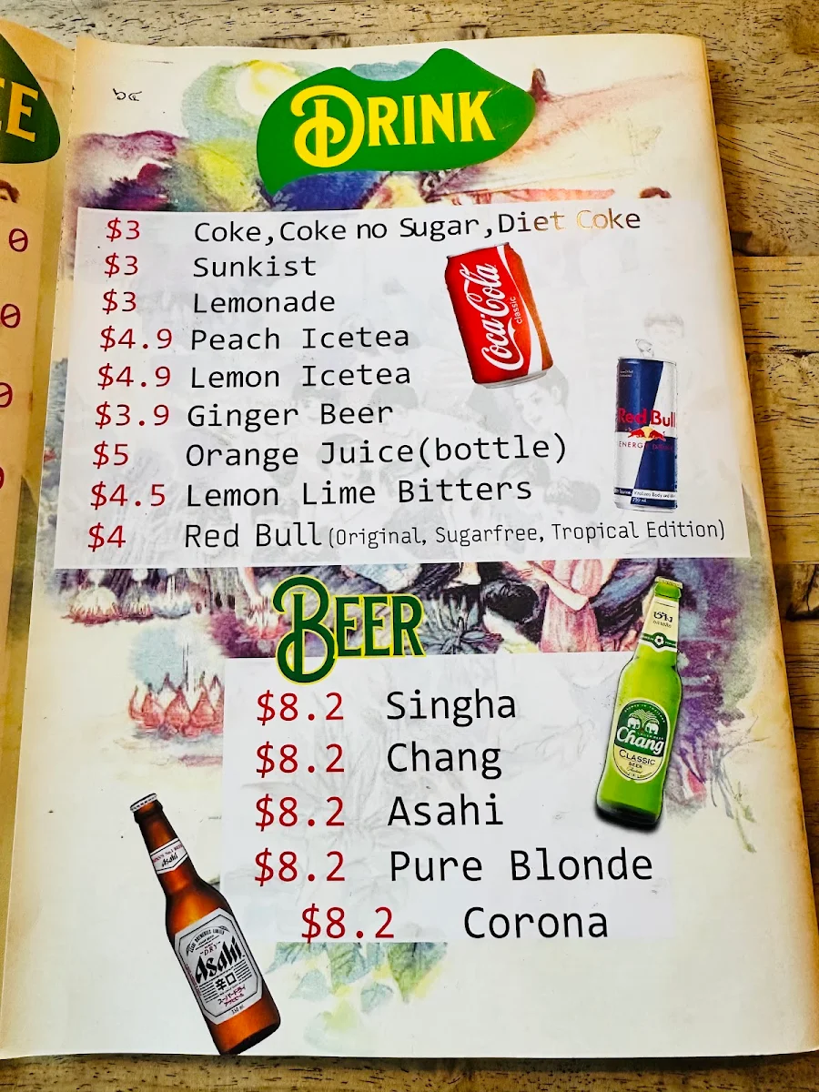 Menu, Malee Made in Thailand Restaurant