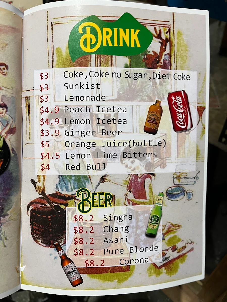 Menu, Malee Made in Thailand Restaurant