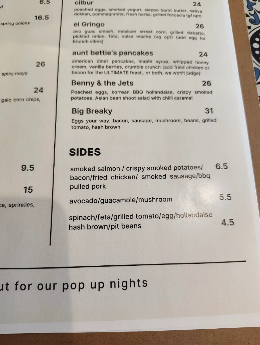 Menu, Two Dogs Laughing