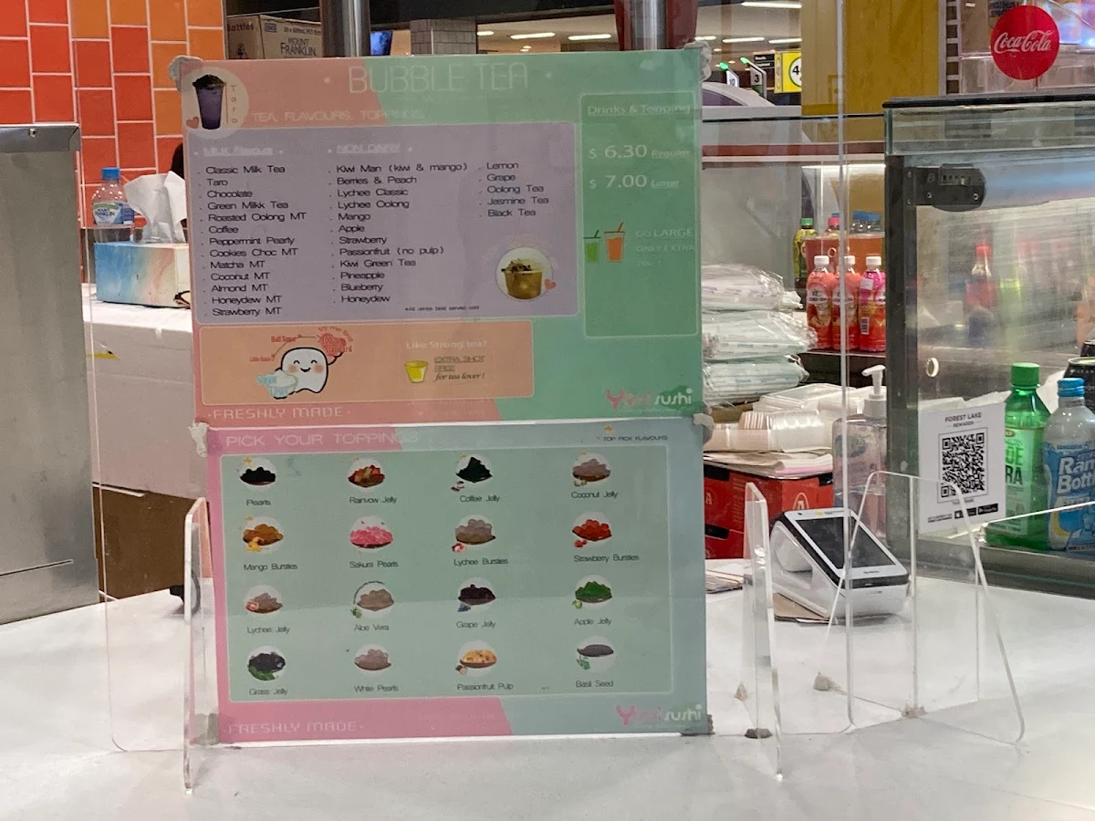 Menu, Yoshi Sushi