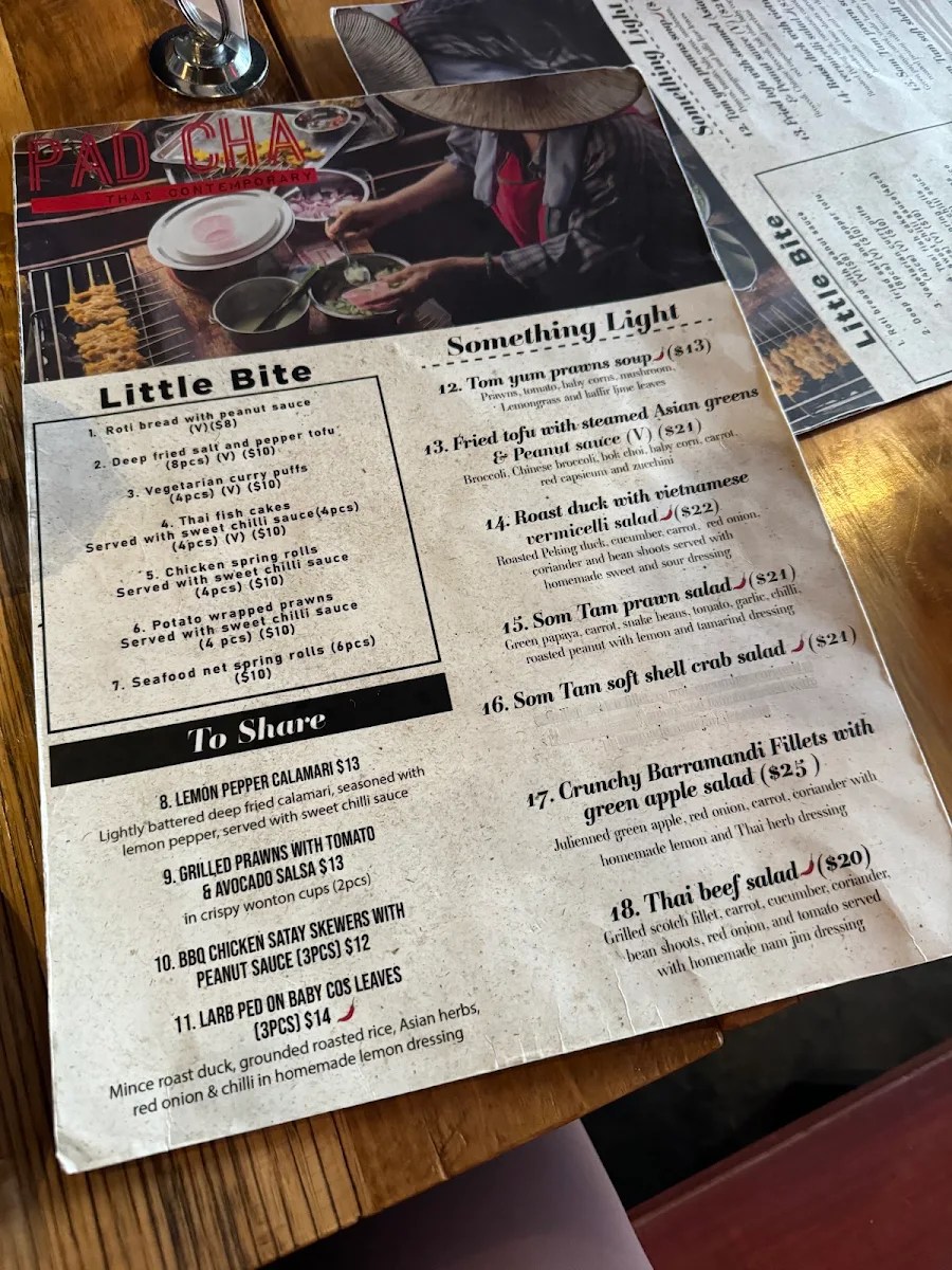 Menu, Pad Cha