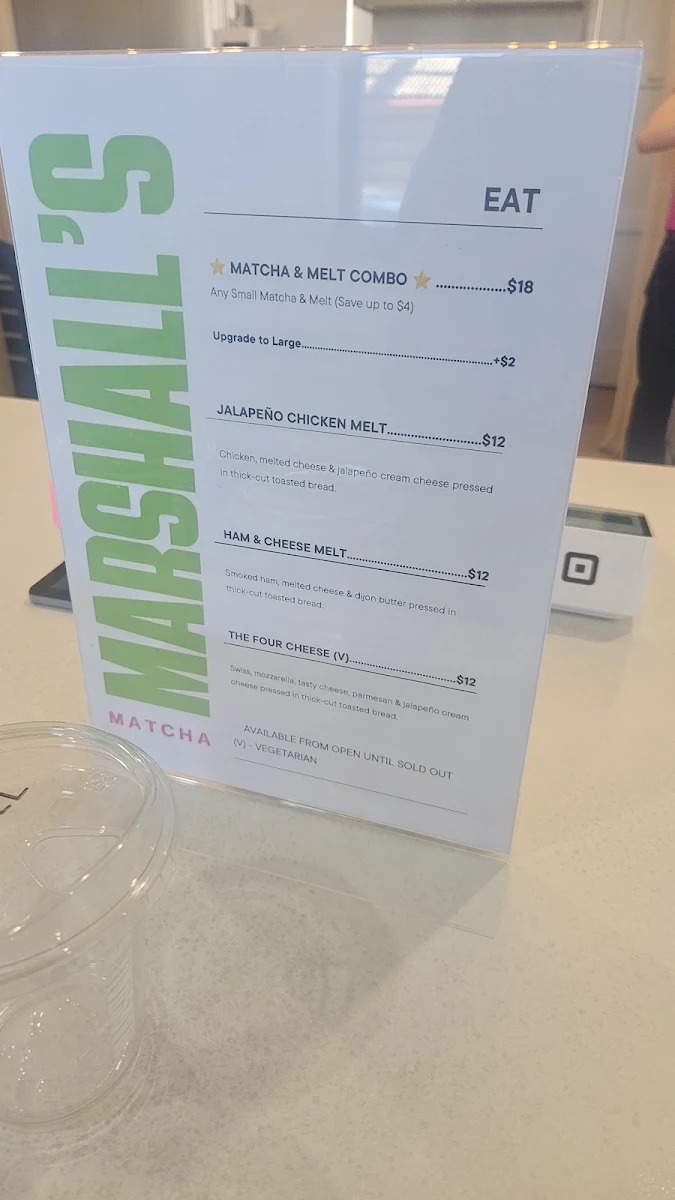 Menu, Marshall's Matcha