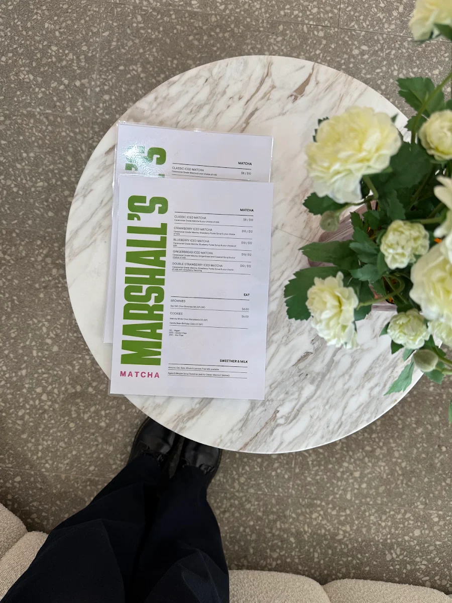 Menu, Marshall's Matcha