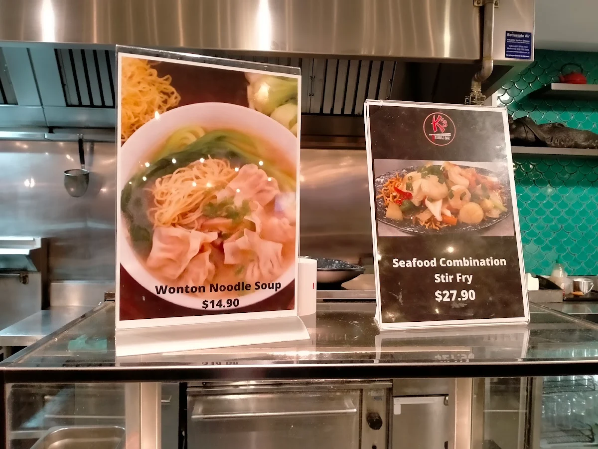 Menu, K's Noodle Bar