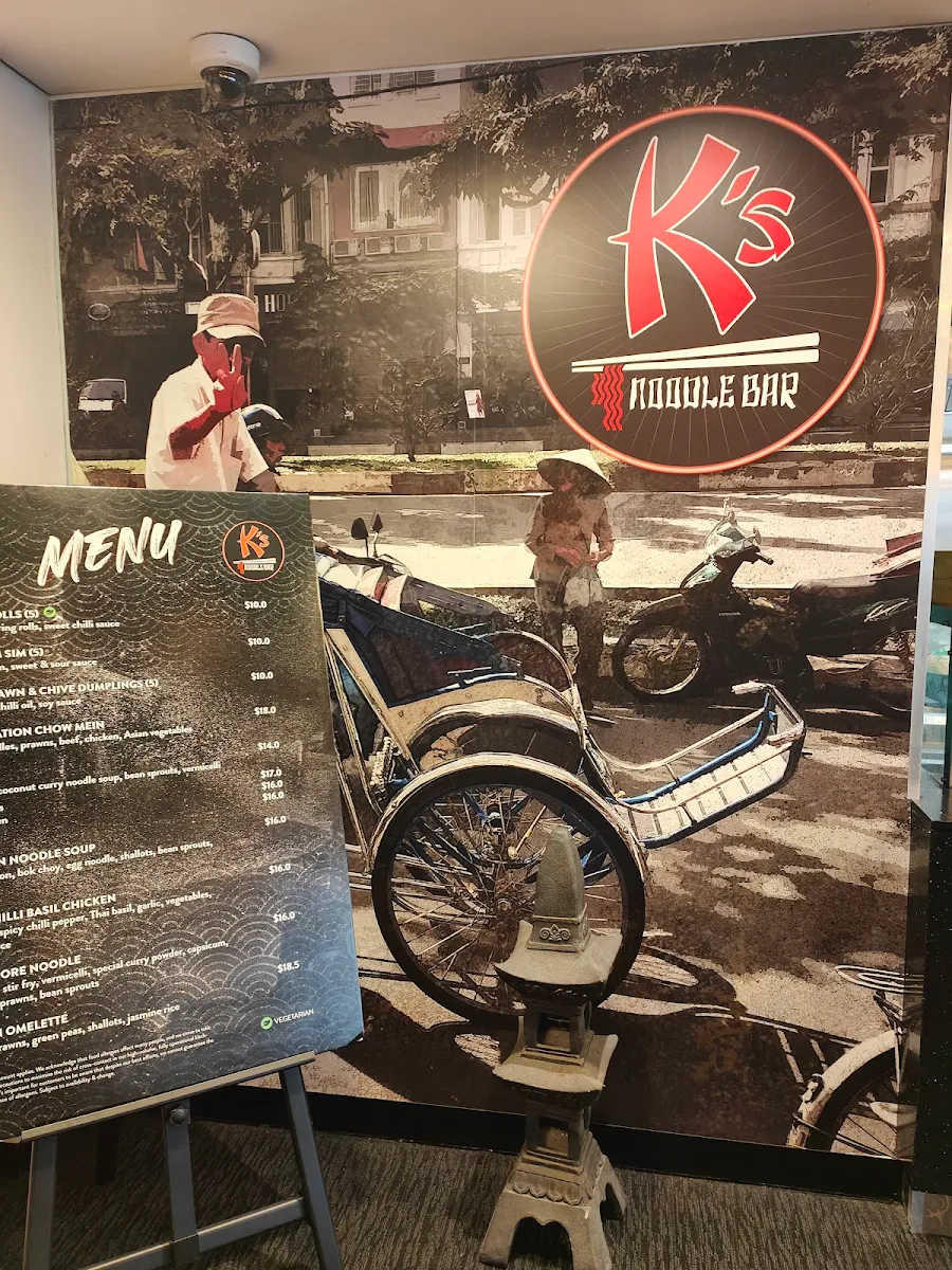 Menu, K's Noodle Bar