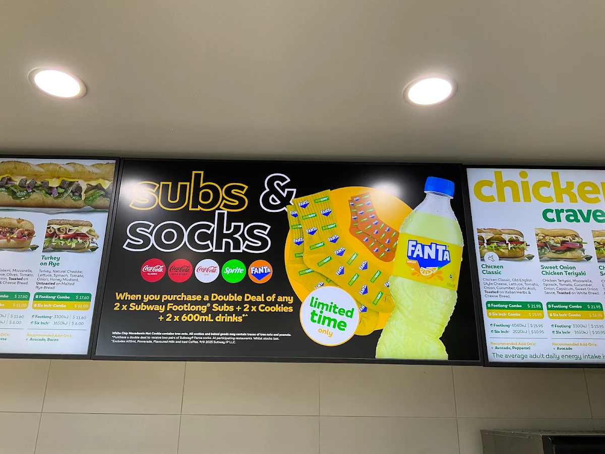 Menu, Subway