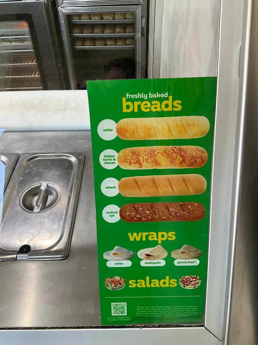 Menu, Subway