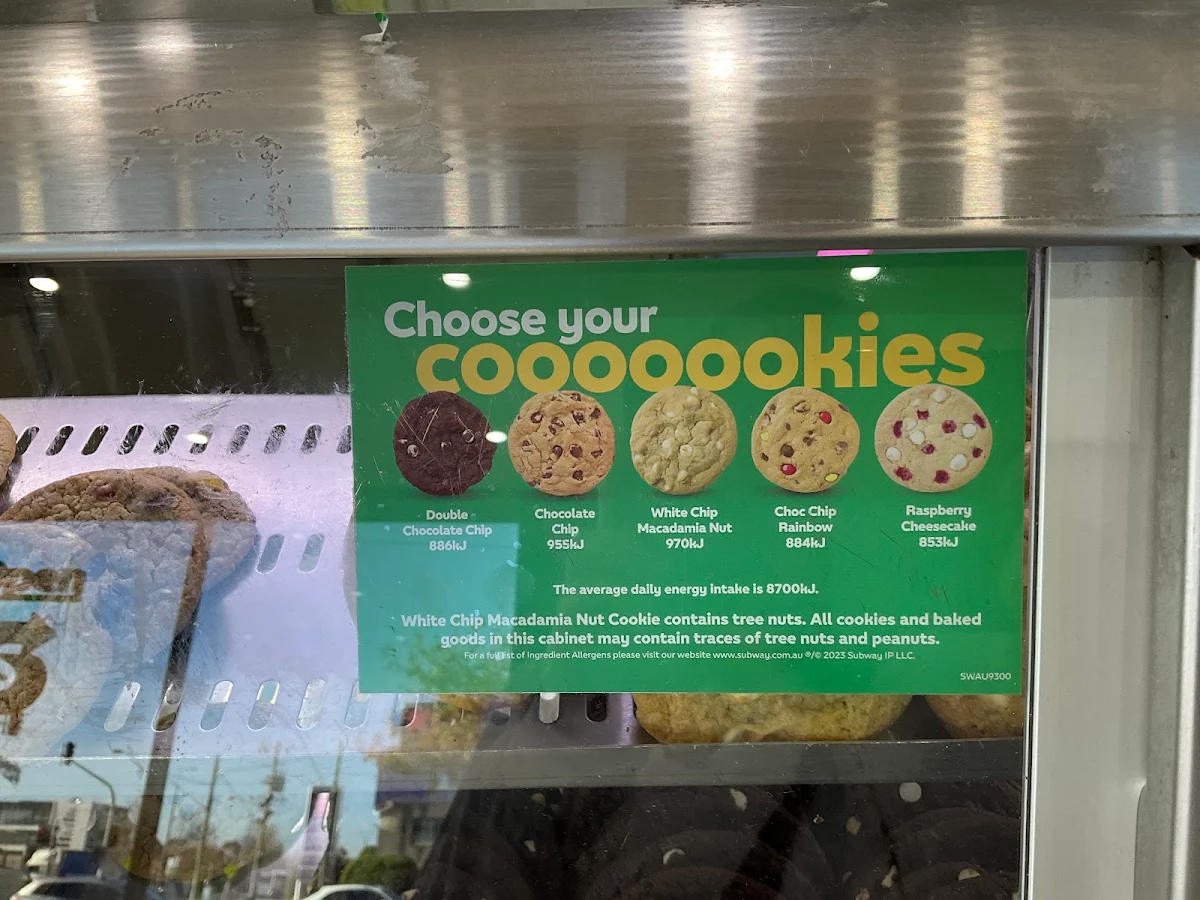Menu, Subway