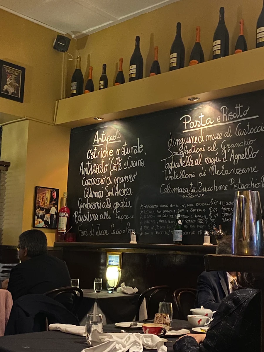 Menu, Caffe e Cucina