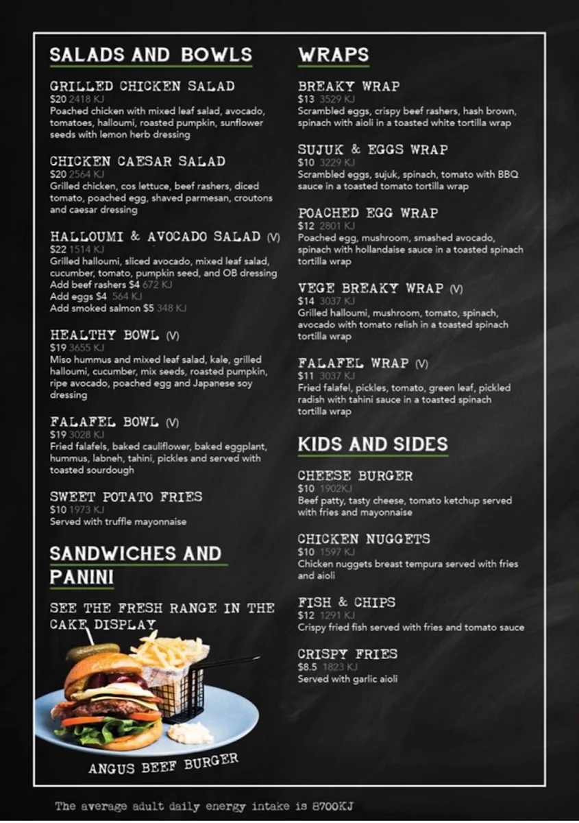 Menu, Oliver Brown