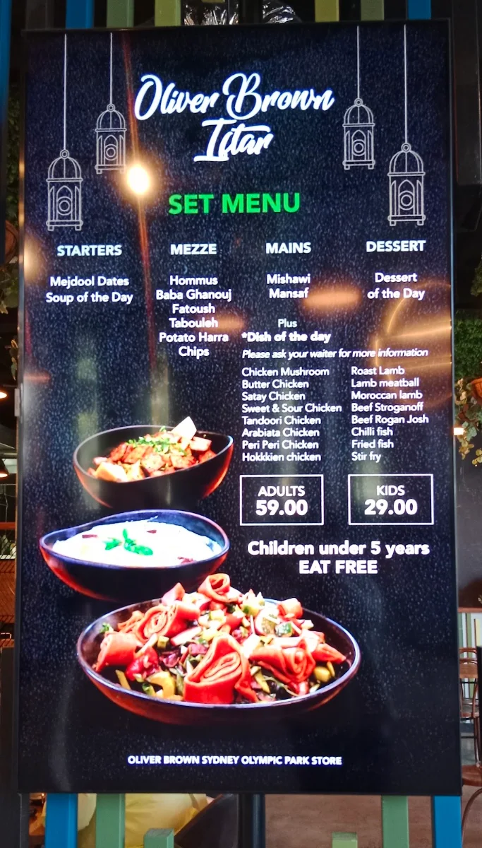Menu, Oliver Brown