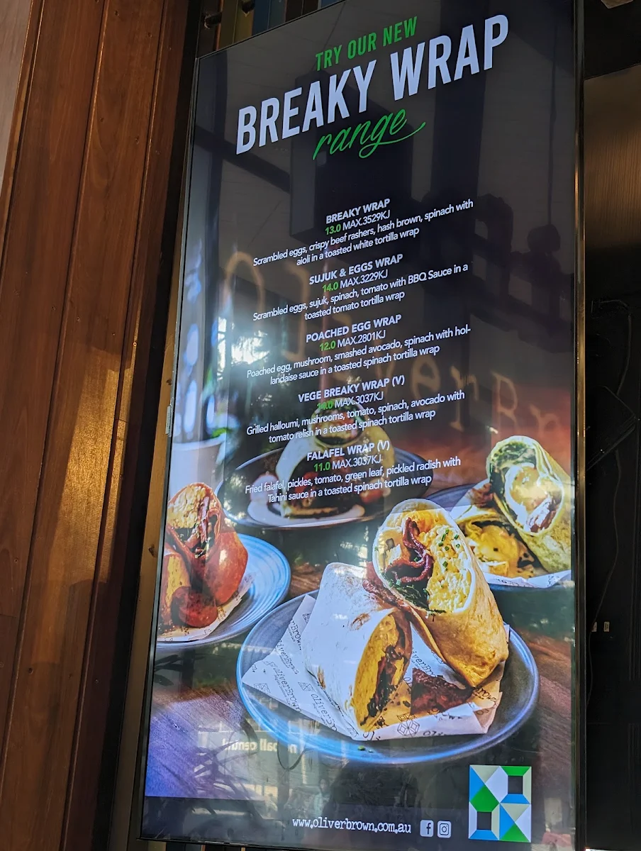 Menu, Oliver Brown