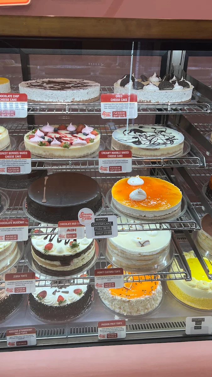 Menu, Creamy Cheesecake Co