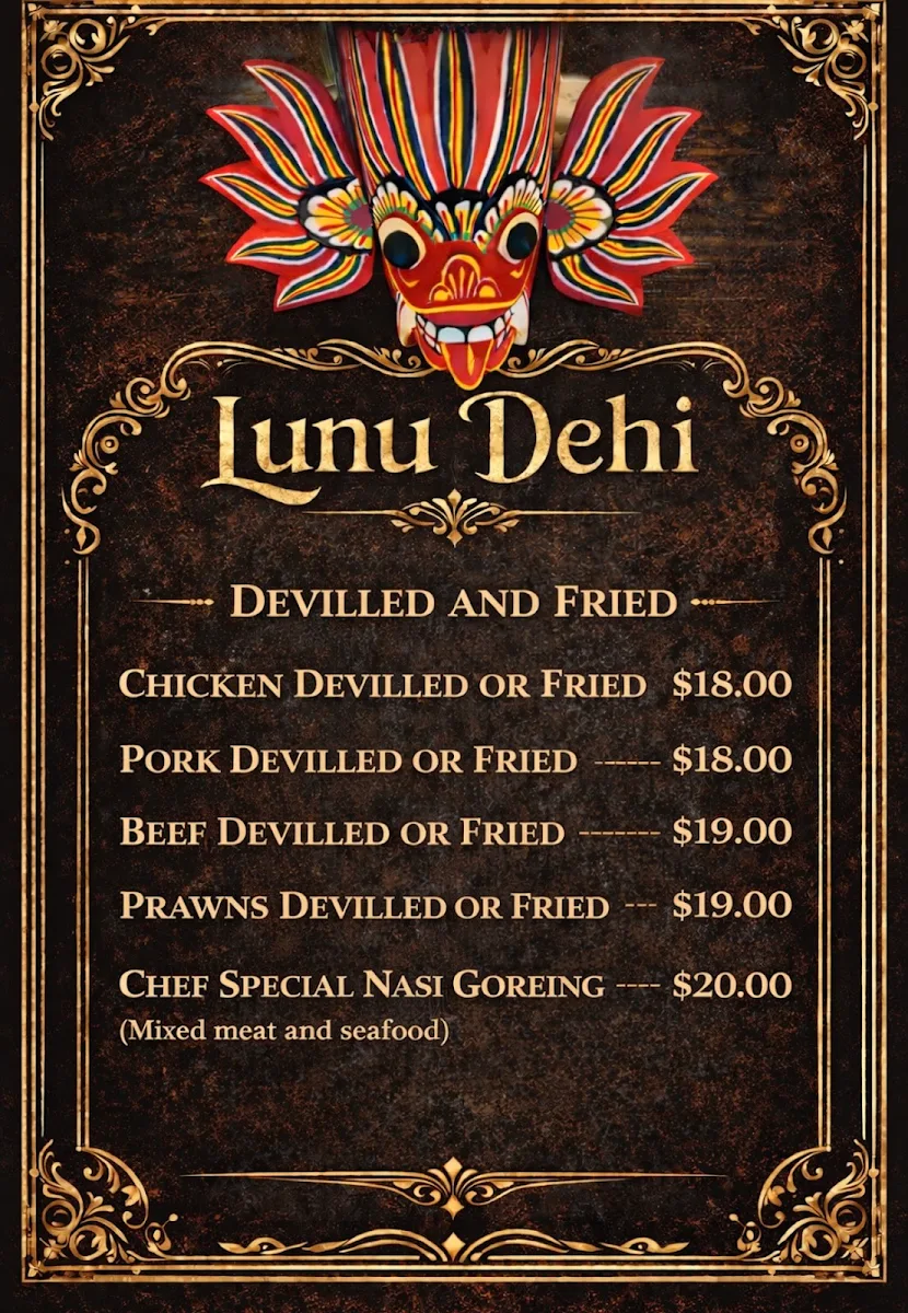 Menu, Lunu Dehi 🍋🍴