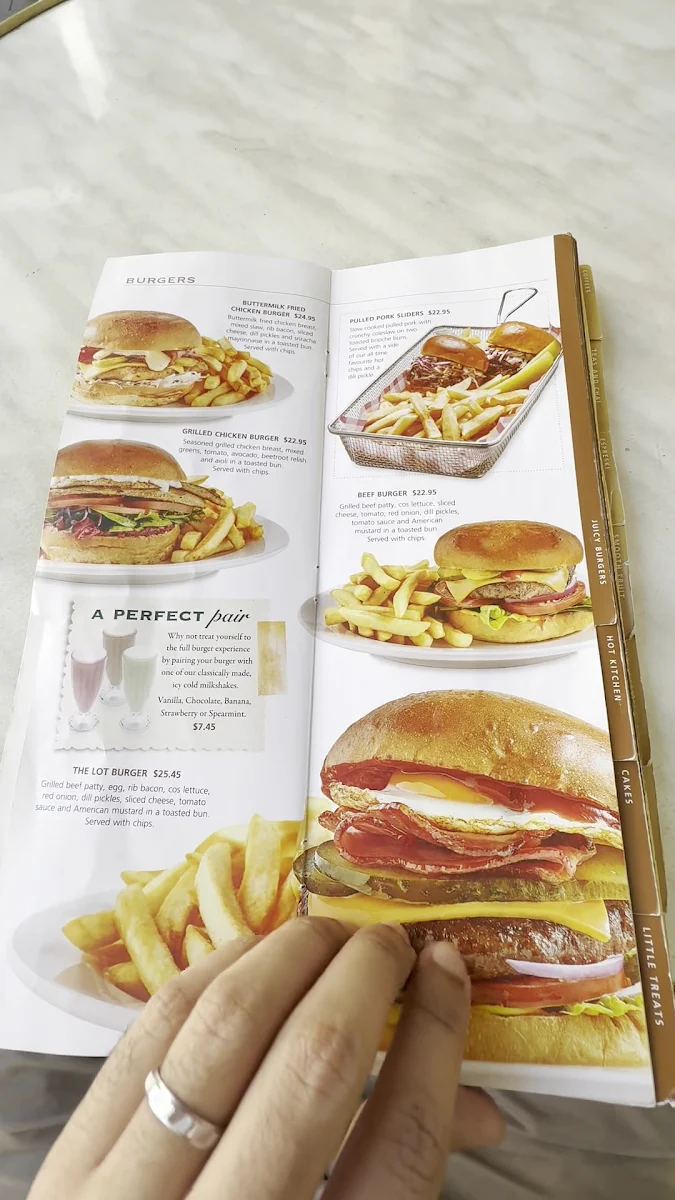 Menu, Dôme Café - Westralia Plaza