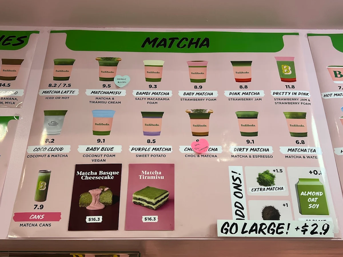 Menu, BALIBOLA