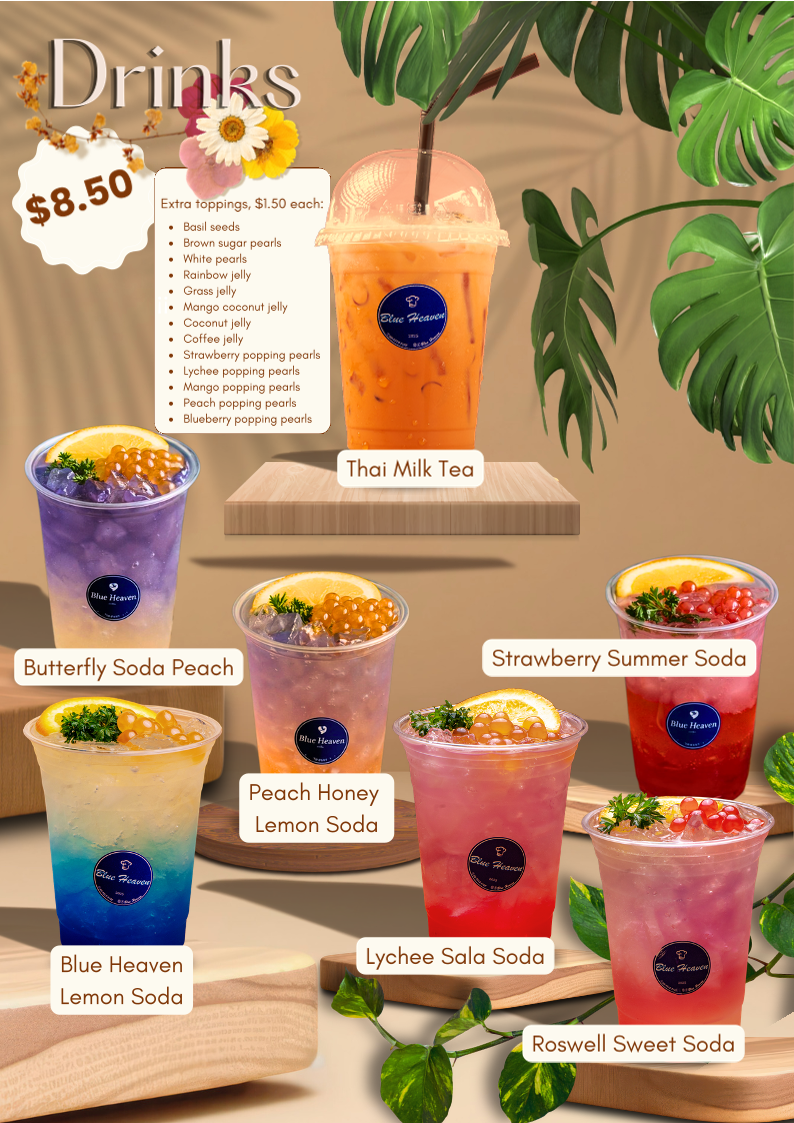 Menu, Blue Heaven