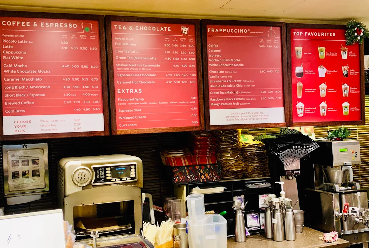 Menu, Starbucks QVB