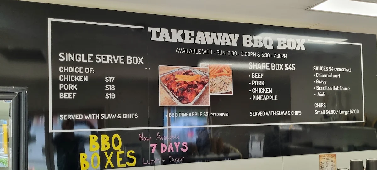 Menu, Muller Bros Highfields