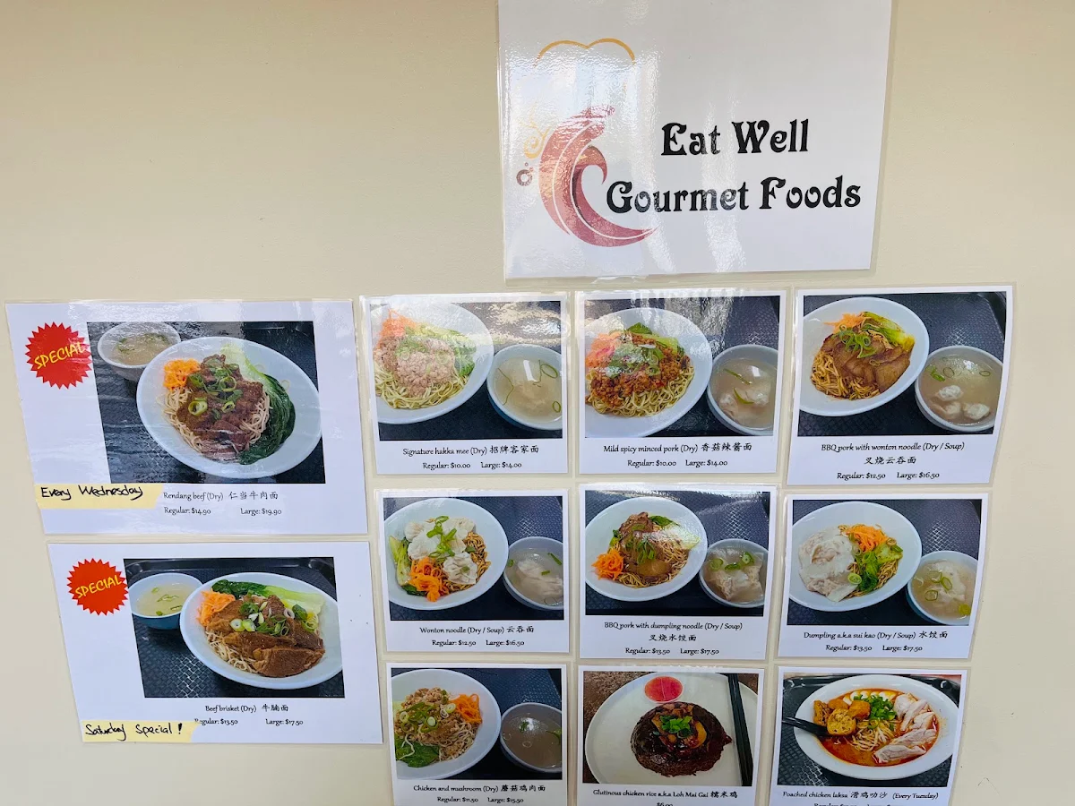 Menu, Eat Well Gourmet Foods