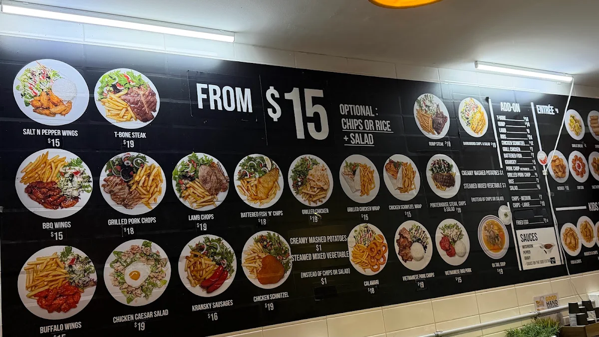Menu, Mr B Eatery
