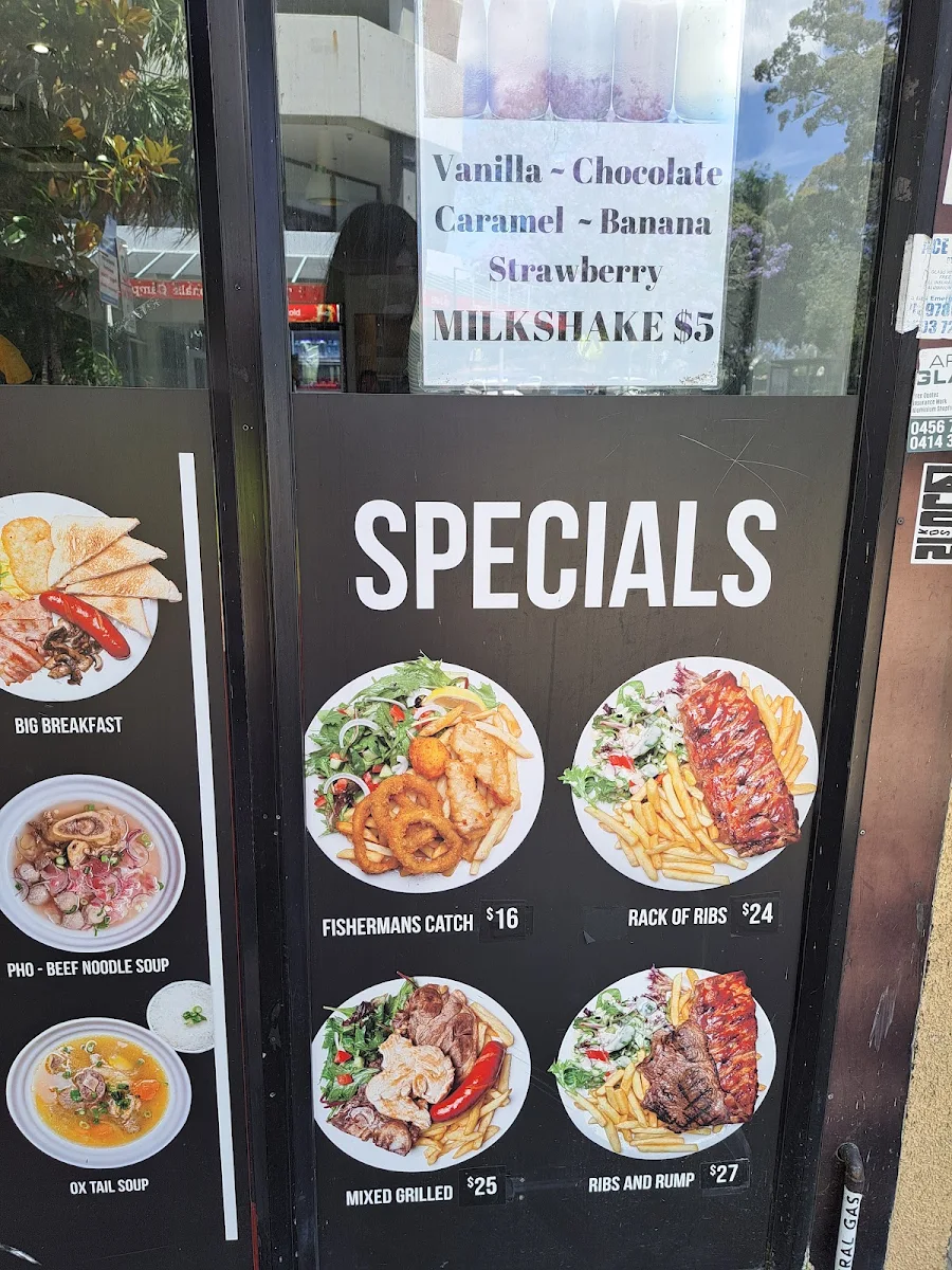Menu, Mr B Eatery