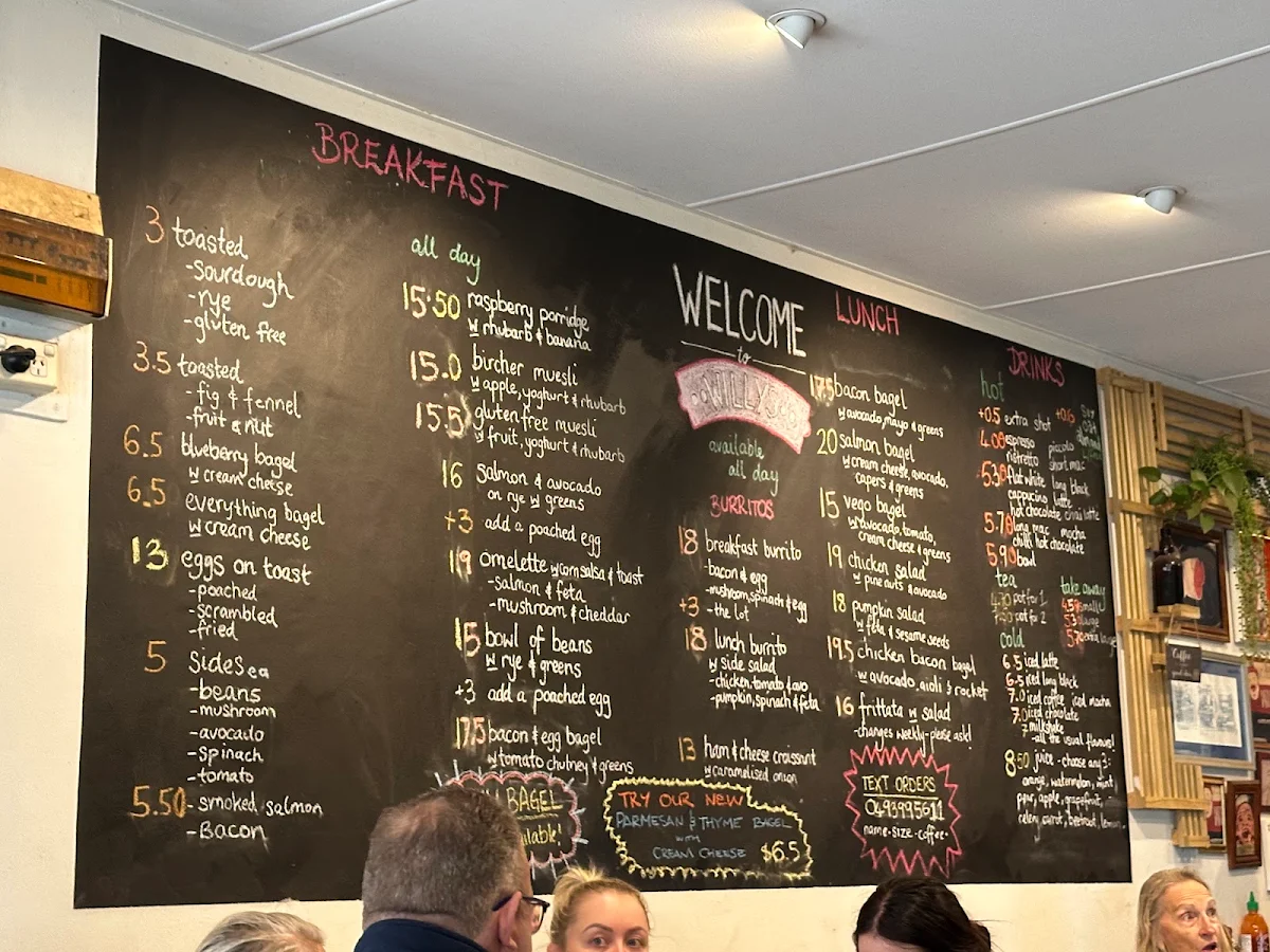 Menu, Little Willy's