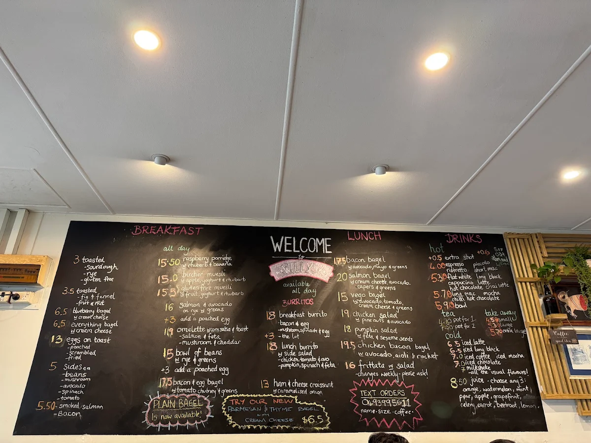 Menu, Little Willy's