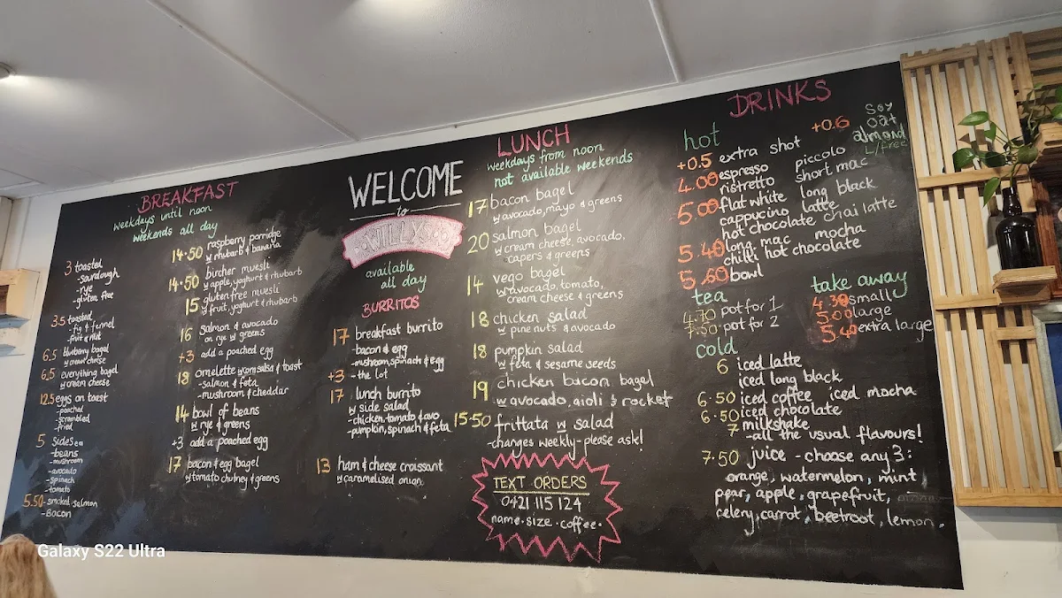 Menu, Little Willy's