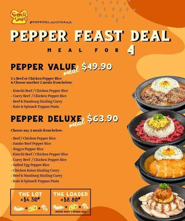 Menu, Pepper Lunch Sunnybank