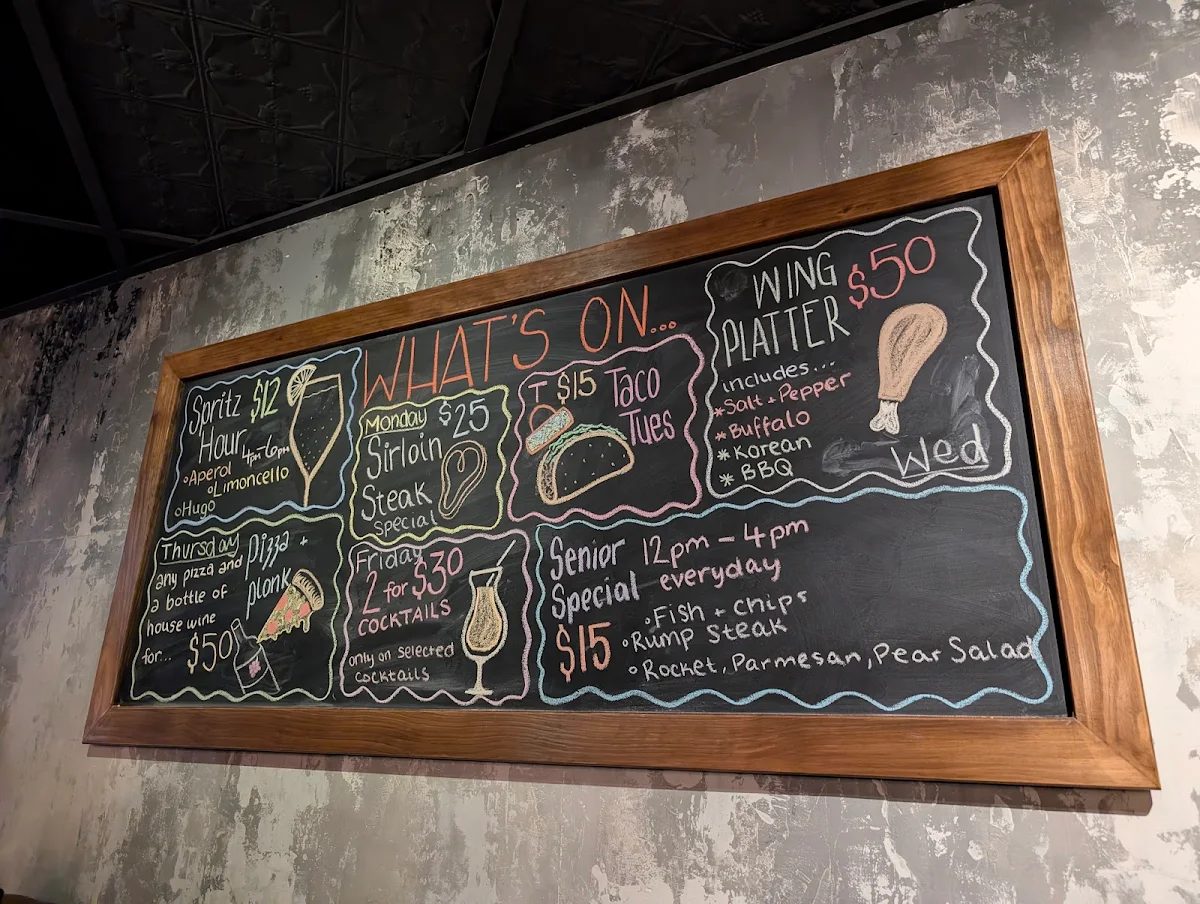 Menu, Bad Apples Bar