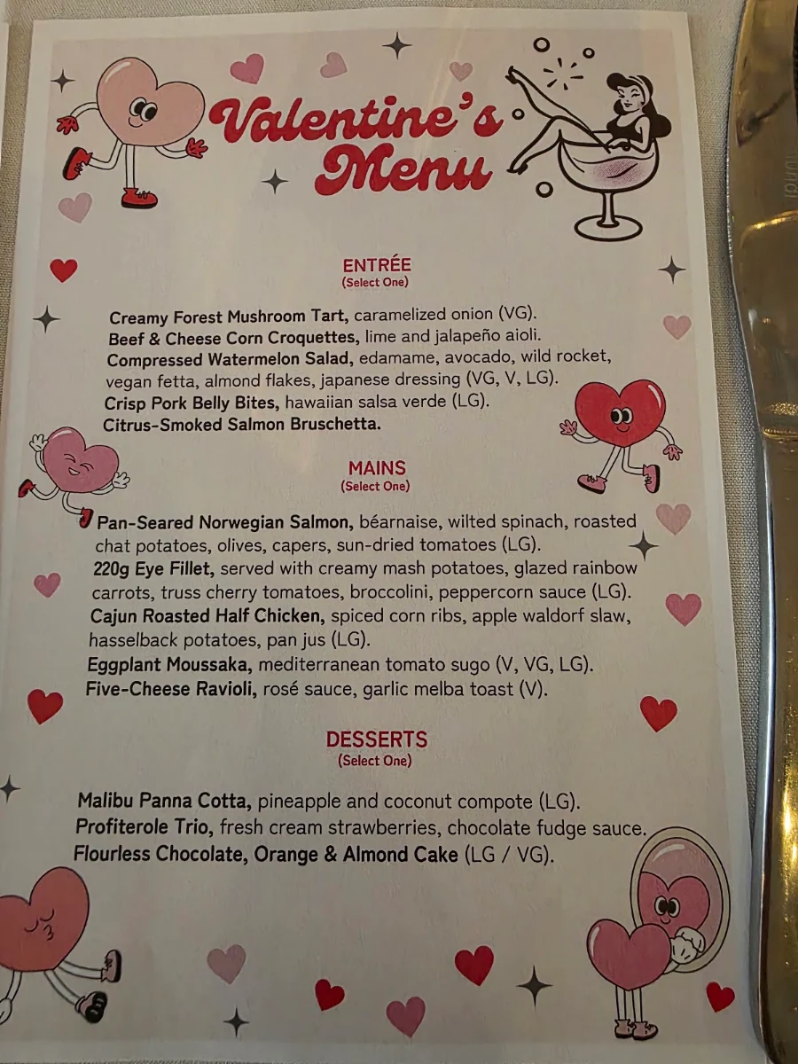 Menu, Parkerville Tavern