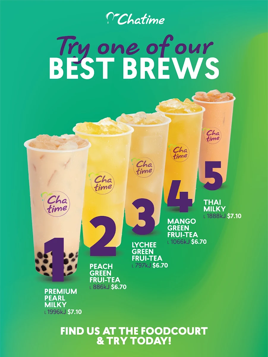 Menu, Chatime Plumpton