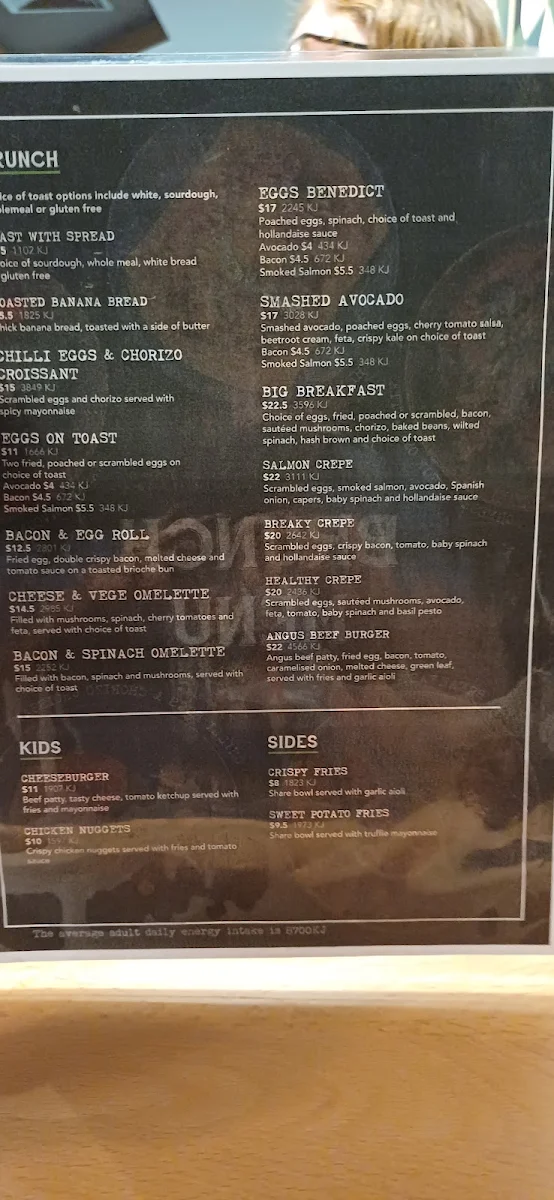Menu, Oliver Brown