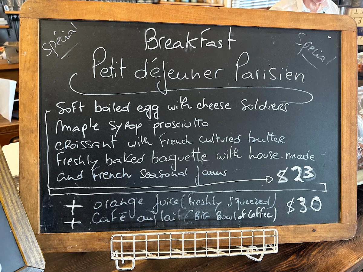 Menu, Le Paris Plage