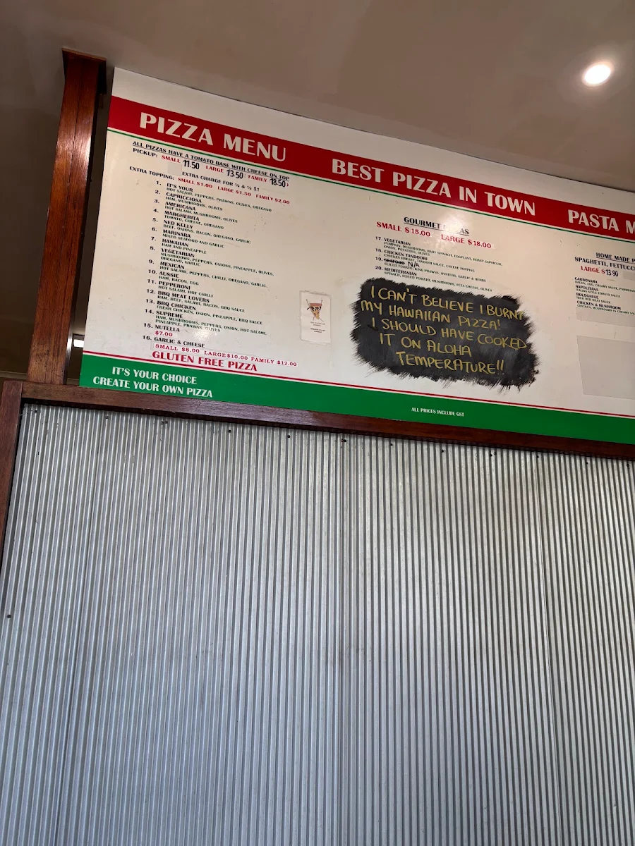 Menu, it's your Pizza