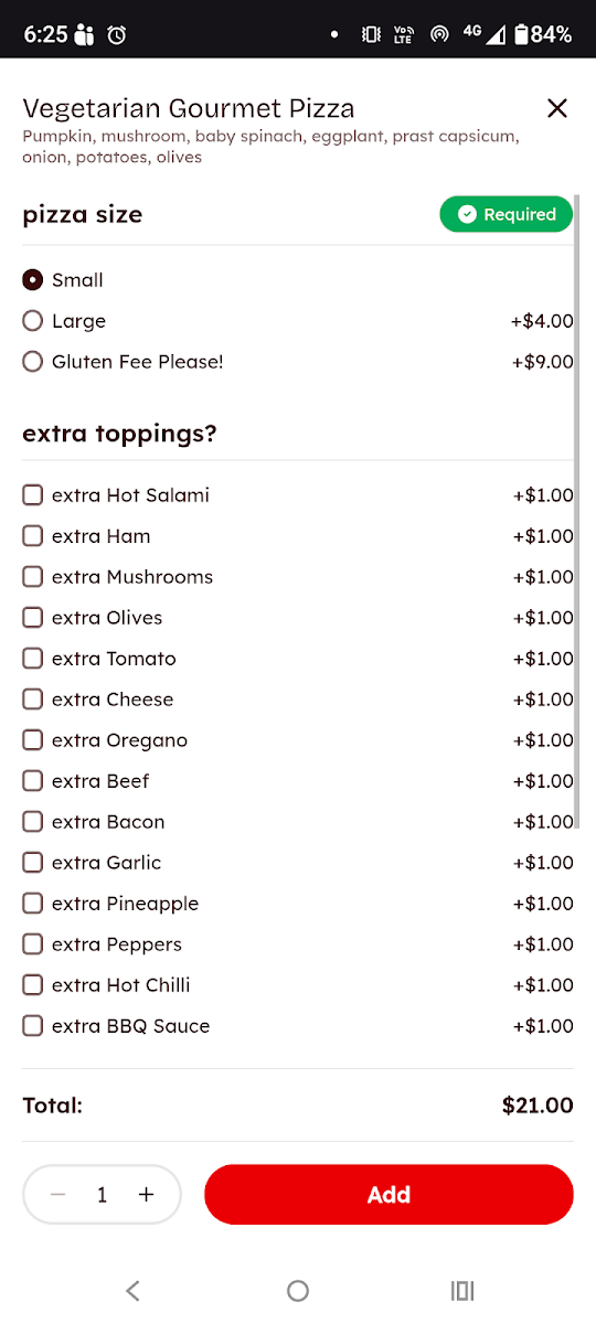 Menu, it's your Pizza