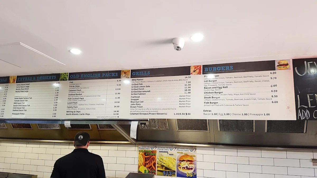 Menu, Old English Fish 'N' Chips Forestville