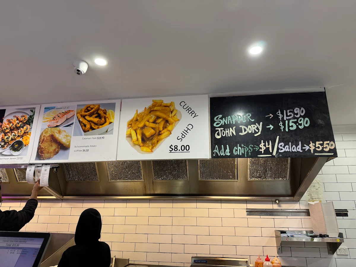 Menu, Old English Fish 'N' Chips Forestville