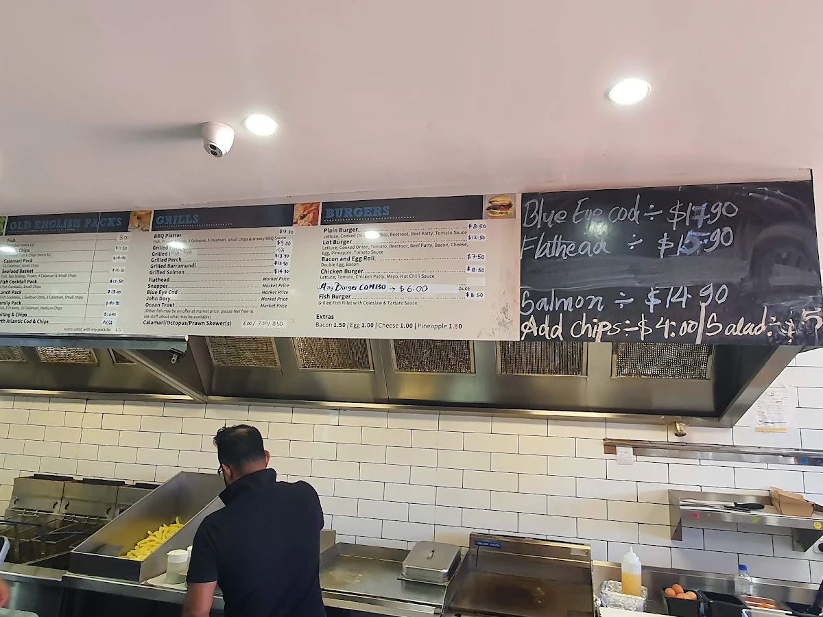 Menu, Old English Fish 'N' Chips Forestville
