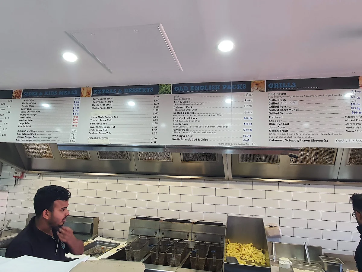 Menu, Old English Fish 'N' Chips Forestville