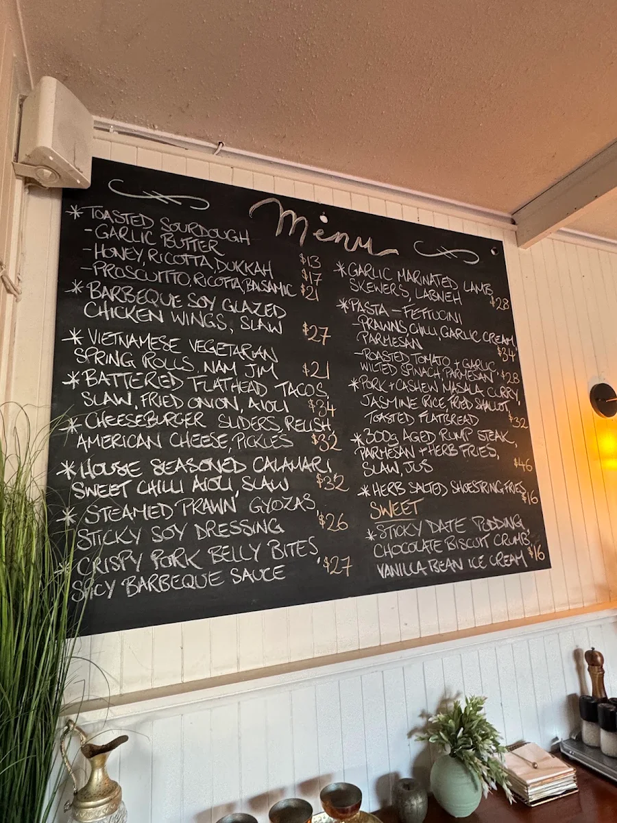 Menu, Black Swan